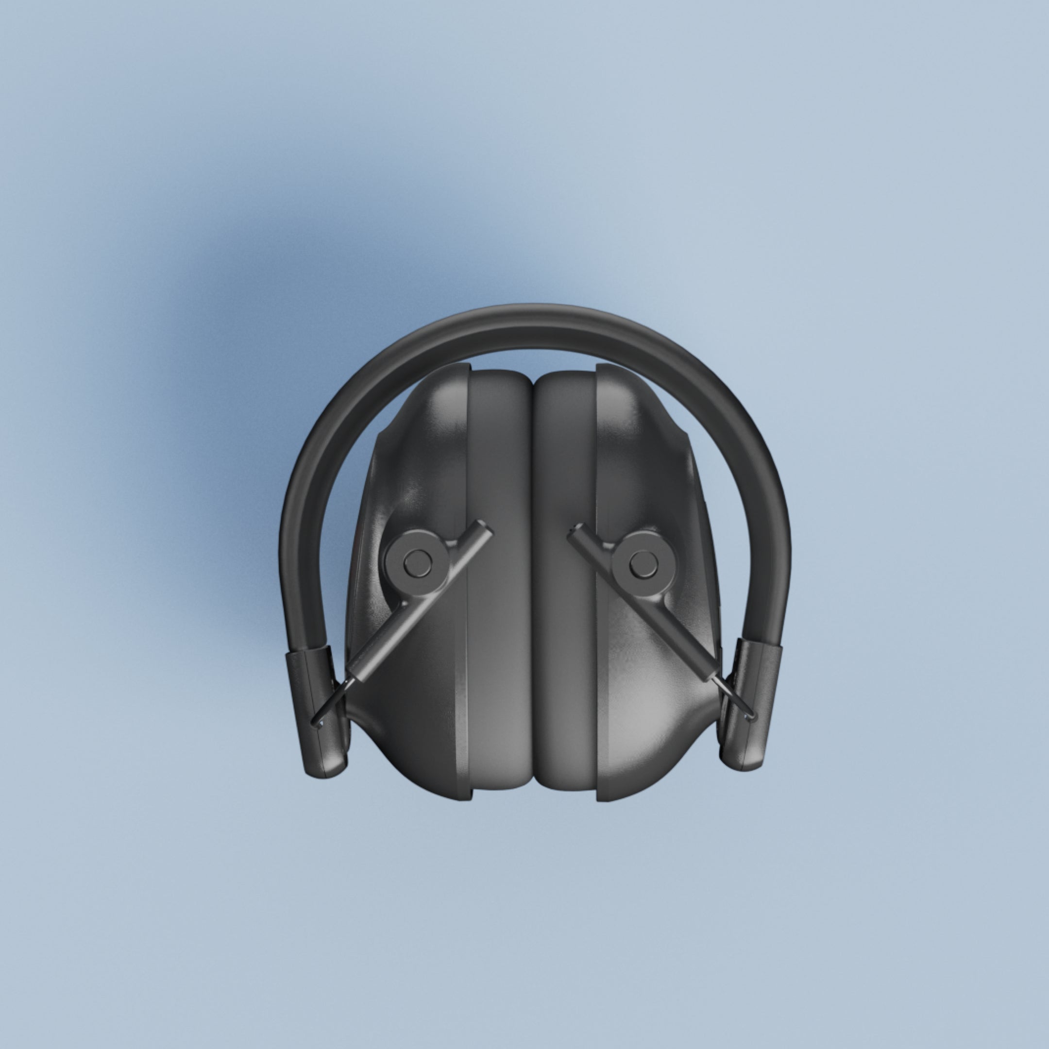 Alpine Defender earmuffs folded into a compact shape