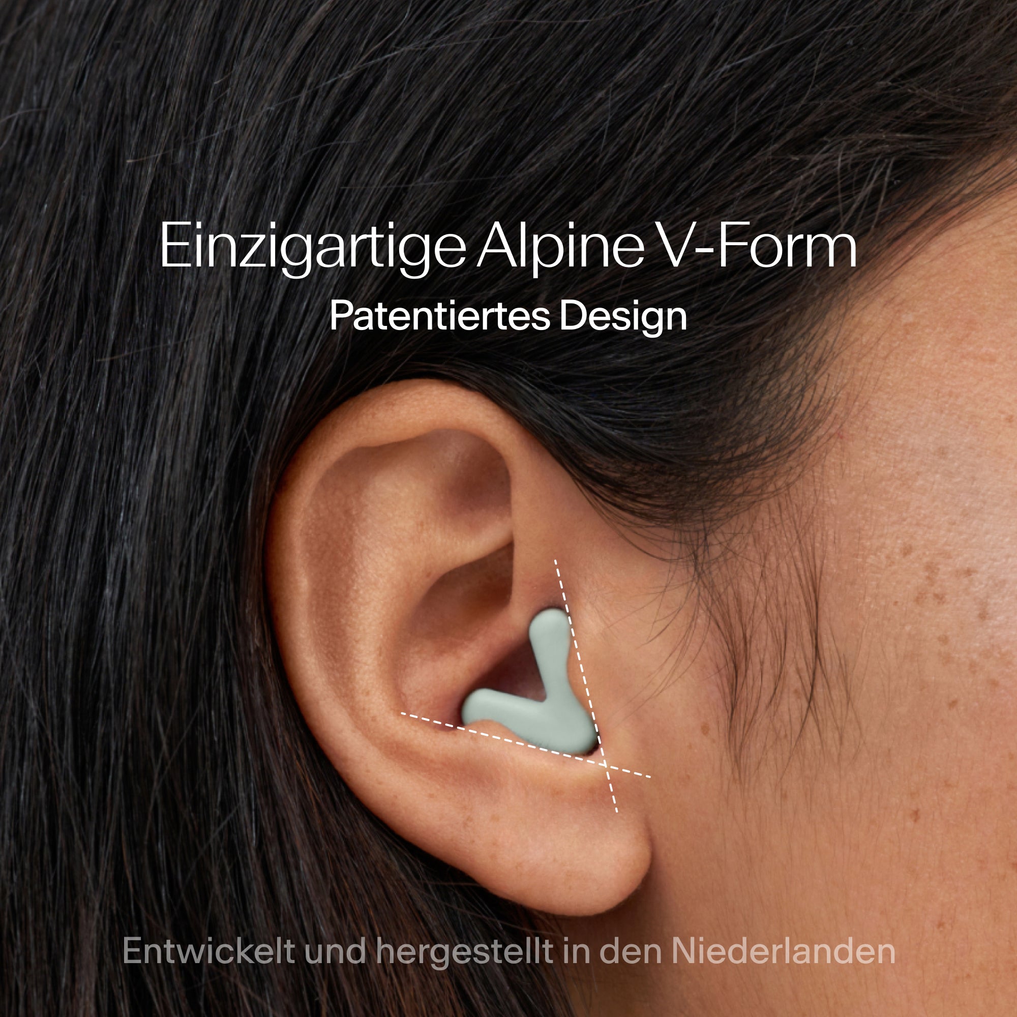 Alpine Silence Gehörschutz mit engem Sitz im Ohr