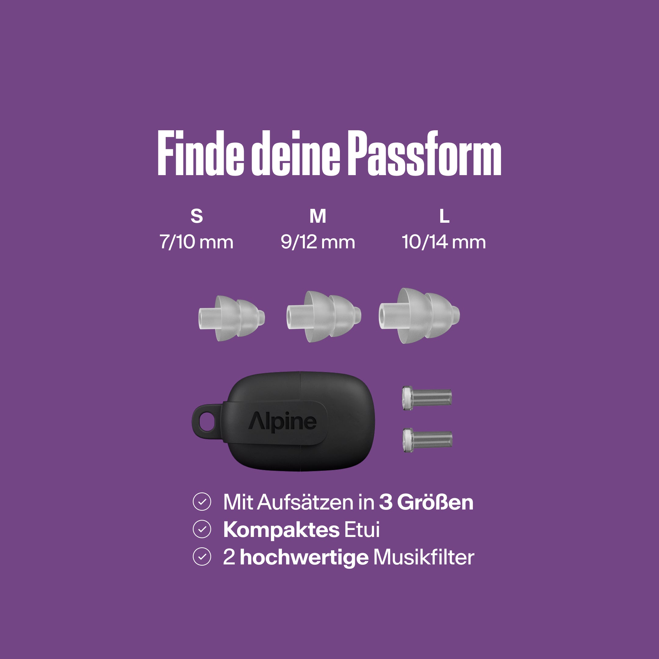 Alpine PartyPlug Pro Festival-Ohrstöpsel transparent