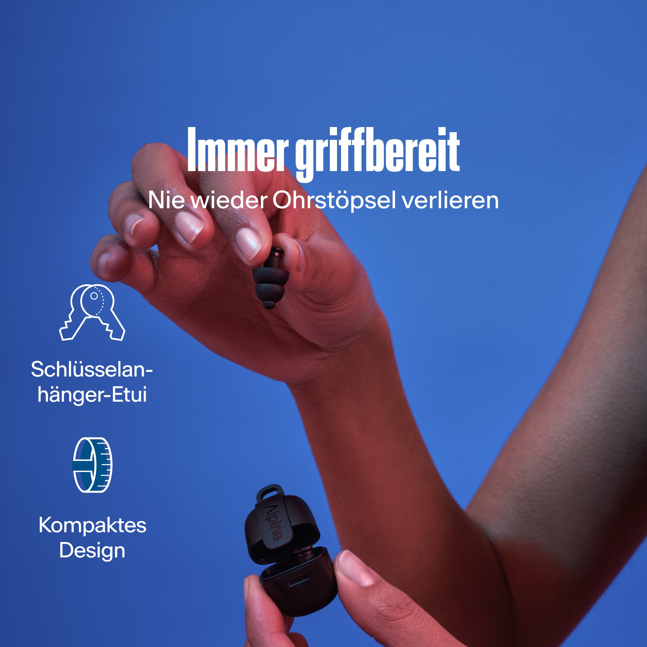 Alpine PartyPlug Festival-Ohrstöpsel schwarz