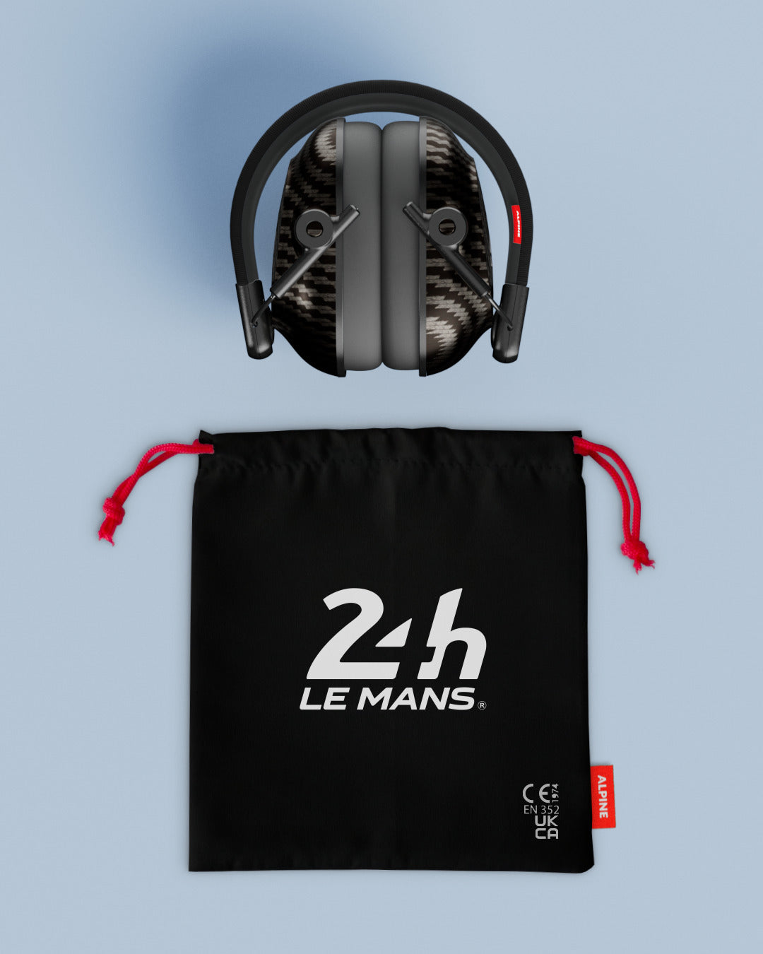 alpine 24h le mans ohrenschutz fuer rennen mit aufbewahrungsbeutel