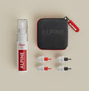 alpine motosafe pro mit huelle und reinigungsspray