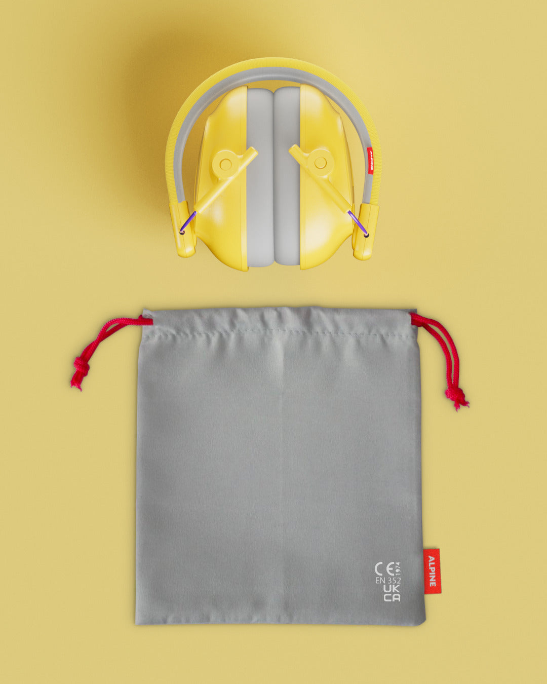 alpine muffy kids ohrschutzer für kinder übersicht mit zubehör gelb #color_Gelb