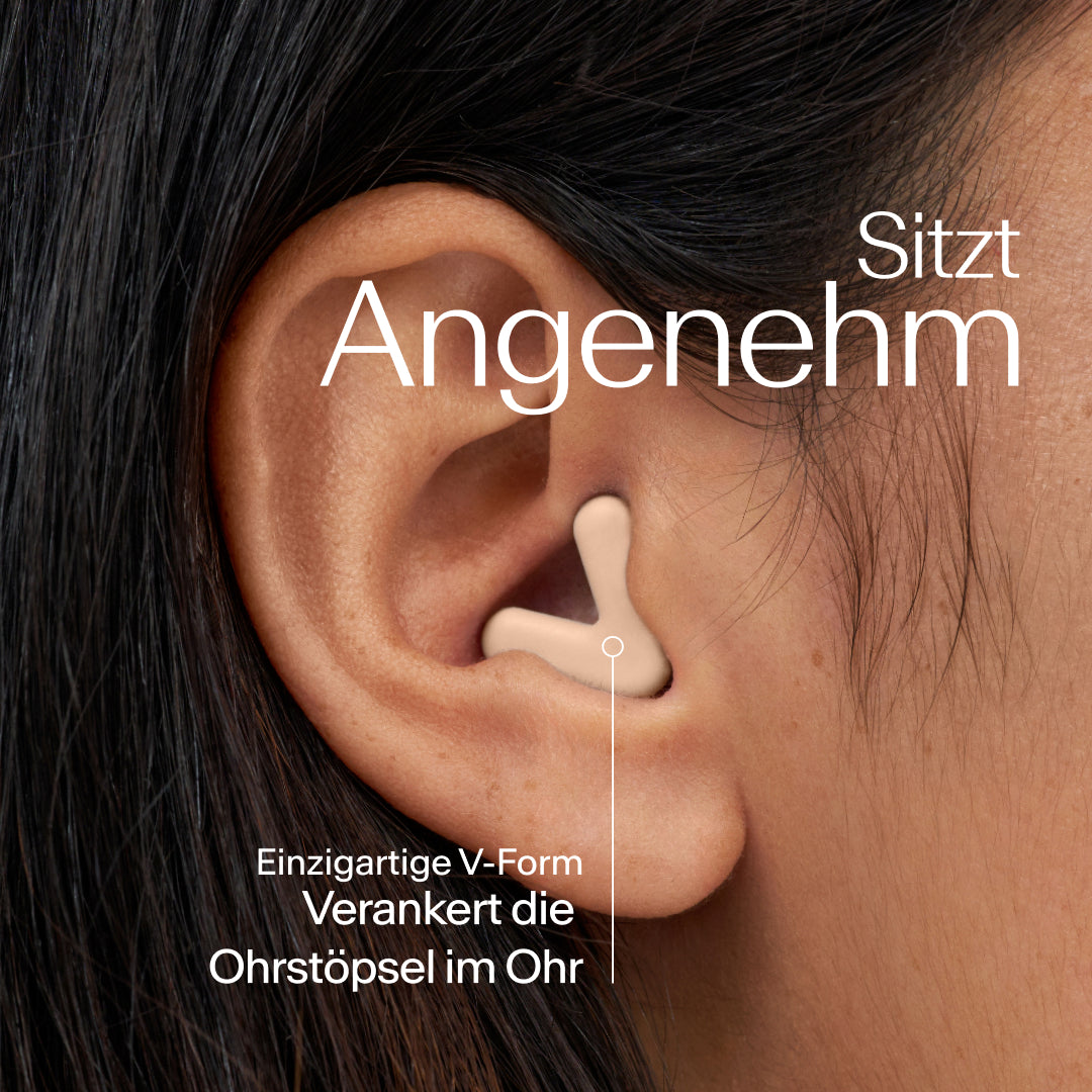 Alpine Silence Gehörschutz mit engem Sitz im Ohr - beige