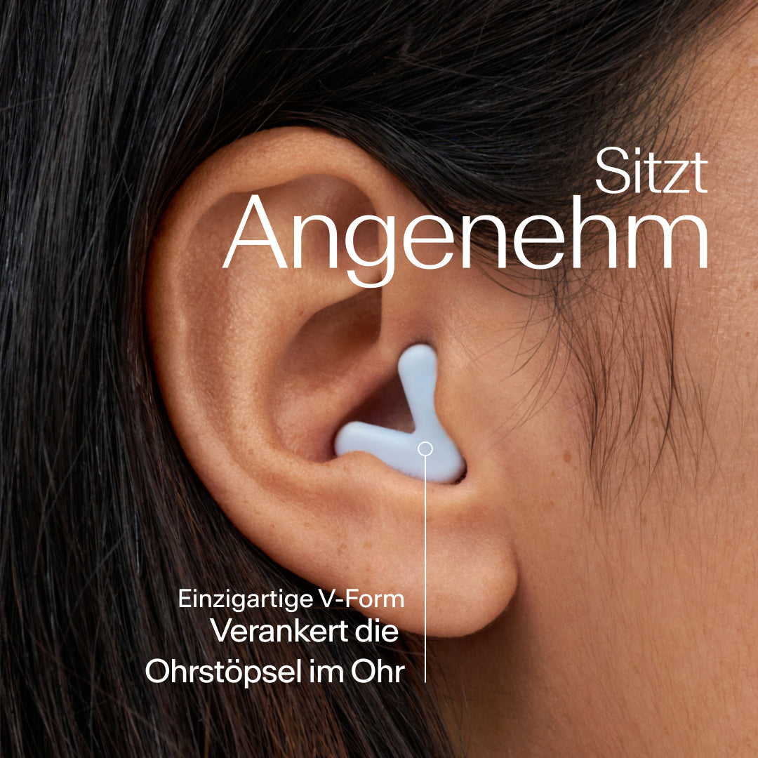 Alpine Silence Gehörschutz mit engem Sitz im Ohr - blue