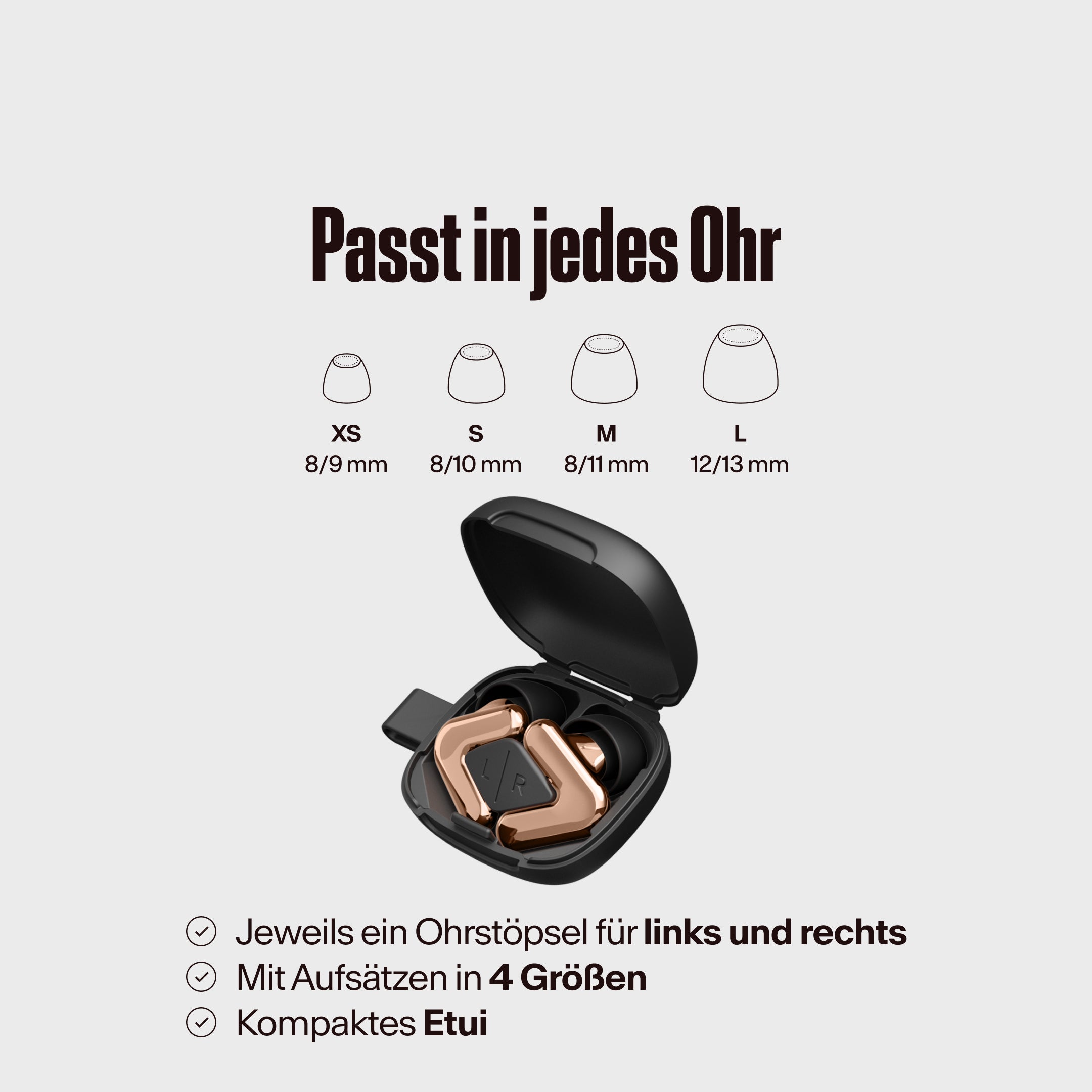 Alpine Tune in rose gold im Etui mit verschiedenen Aufsatzgrößen #color_rose-gold