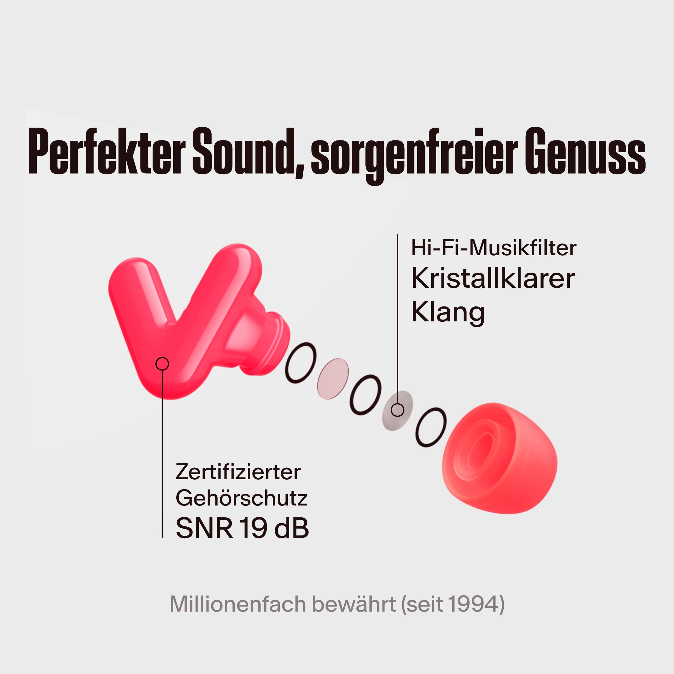 Alpine Tune Filter im Detail gezeigt in neon pink