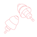 technische illustration von alpine ohrstoepseln