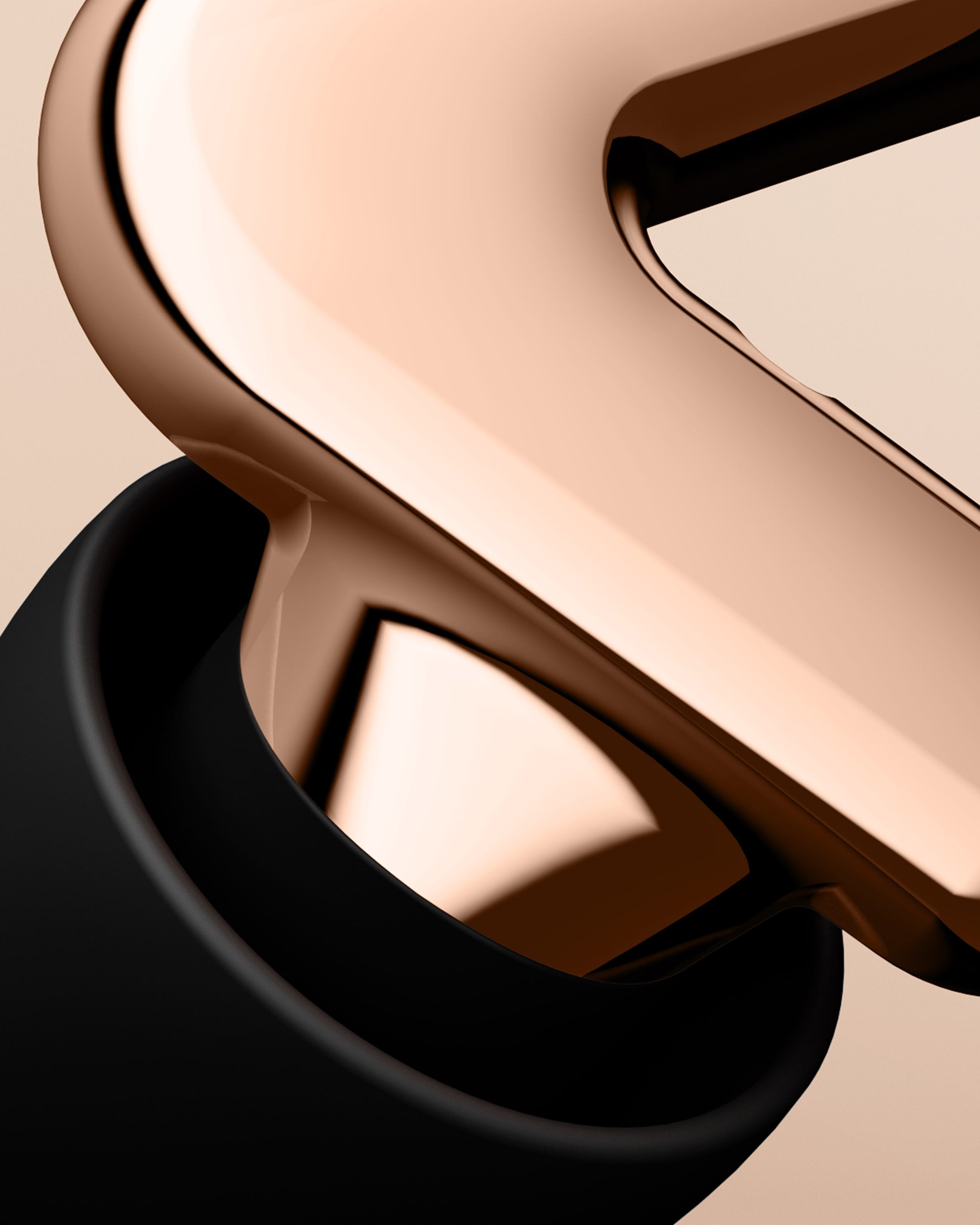 nahaufnahme V-form von alpine tune in rose gold