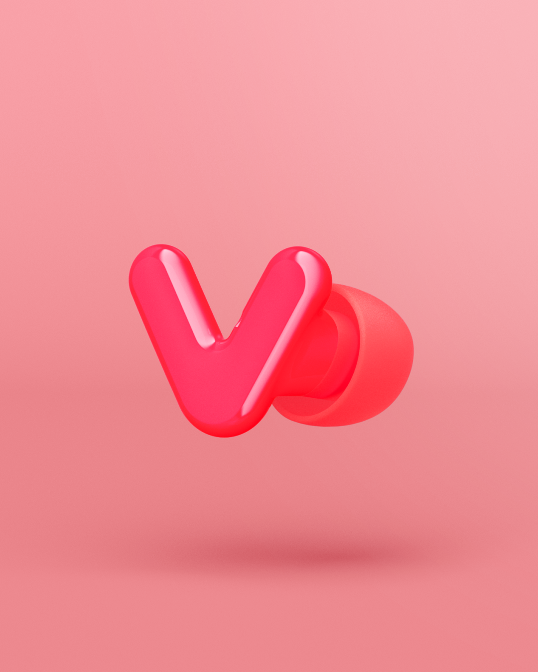 Rendering alpine tune earplug in neon pink