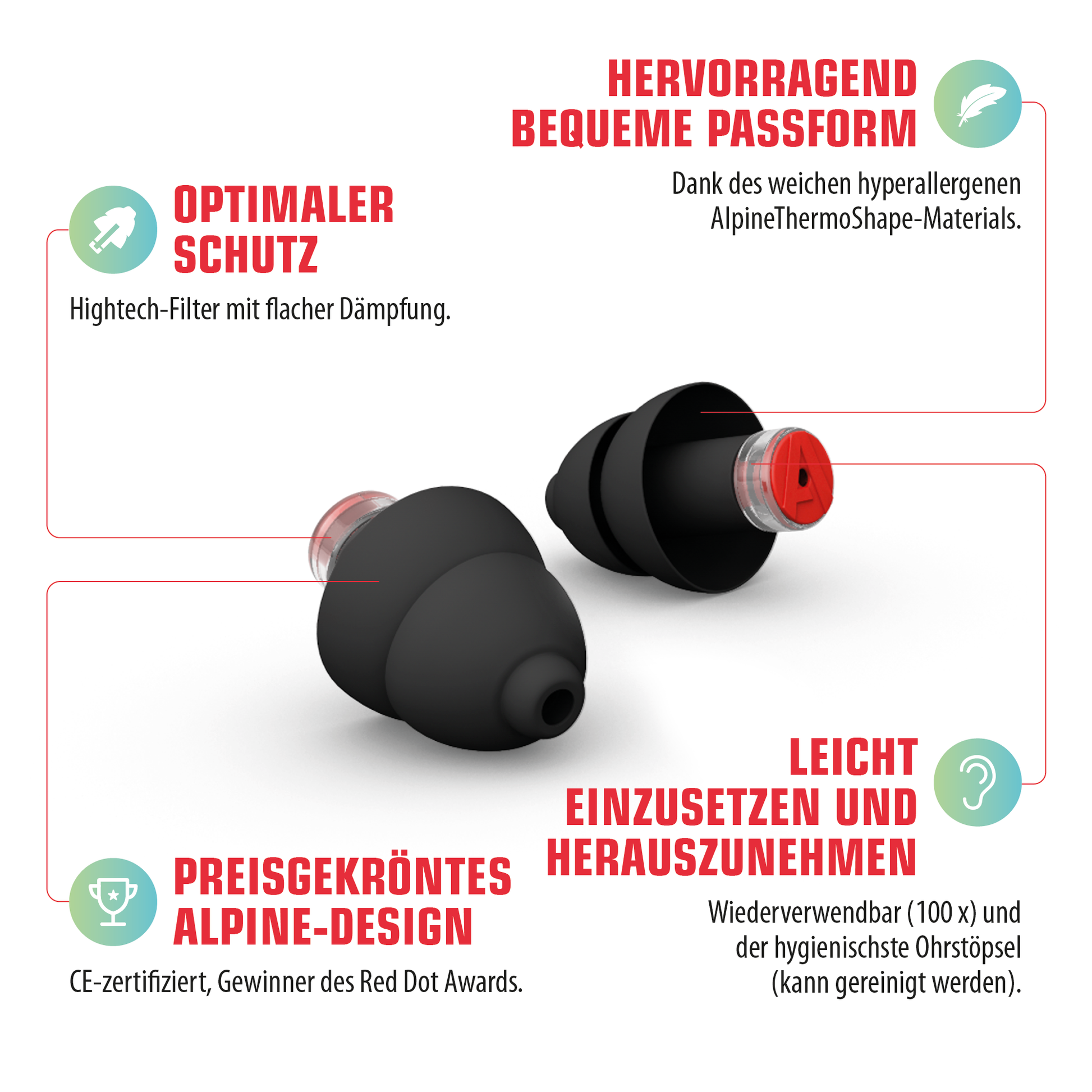 Racing Pro Ohrstöpsel Formula 1® Edition - Alpine F1 Gehörschutzstöpsel für Rennsport