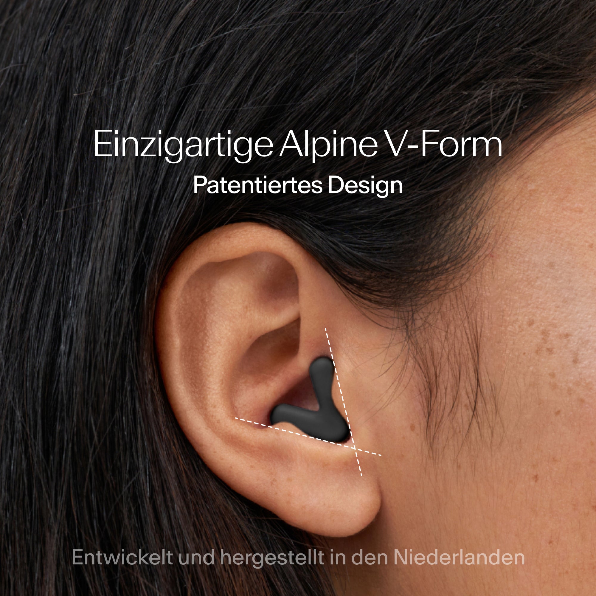 Alpine Silence Gehörschutz mit engem Sitz im Ohr #color_black