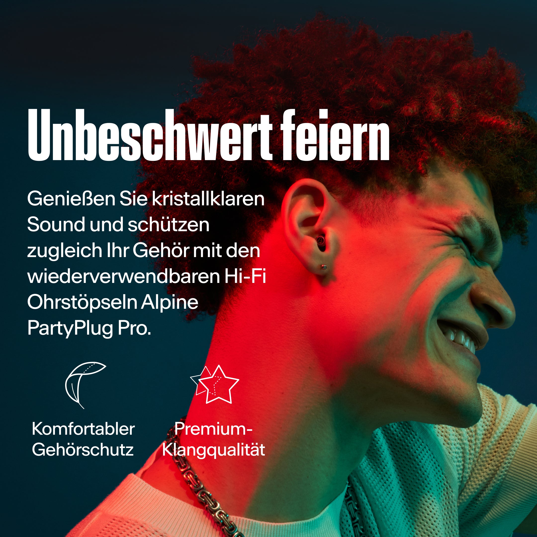 Alpine PartyPlug Pro Festival-Ohrstöpsel schwarz