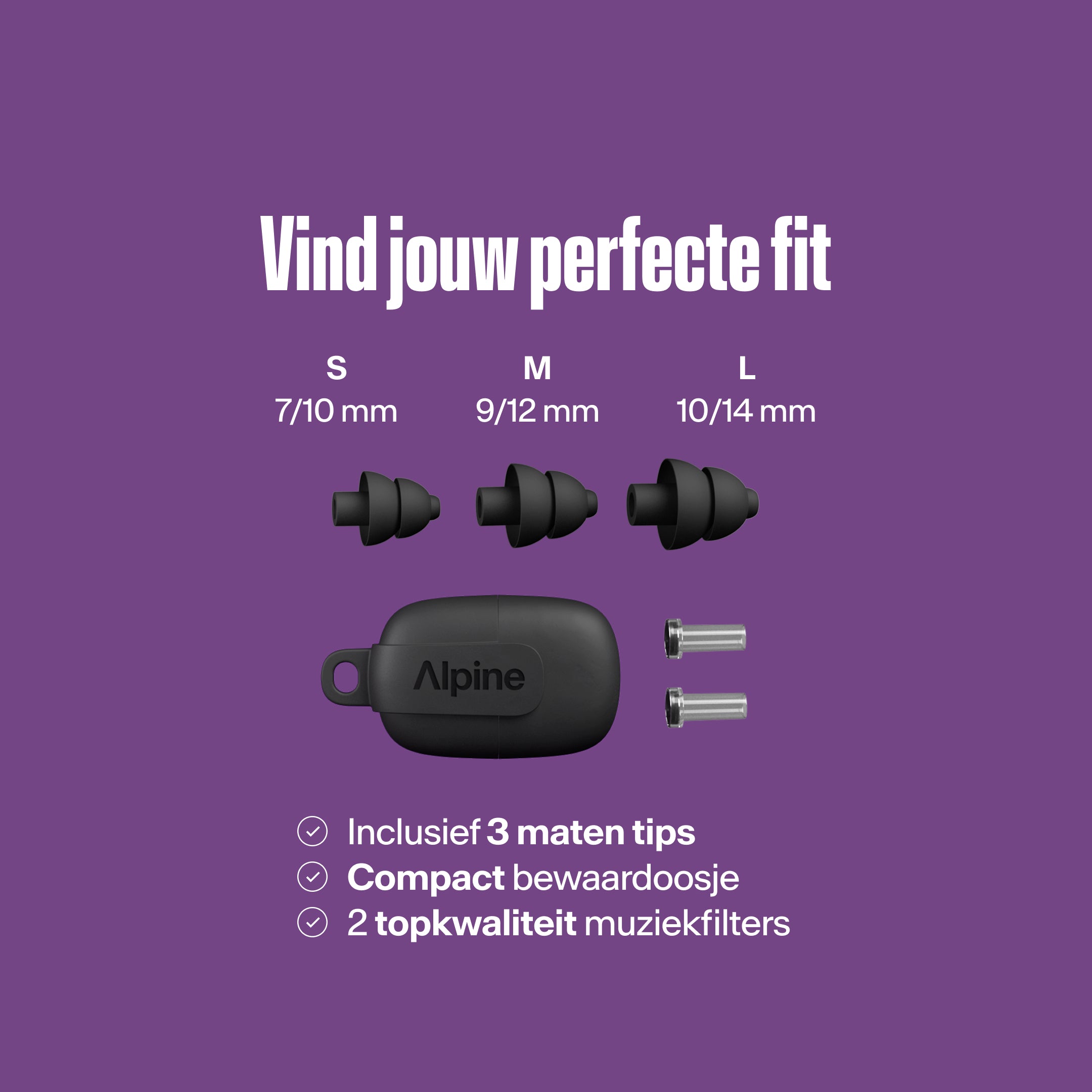 Alpine PartyPlug Pro festivaloordoppen black #color_black 