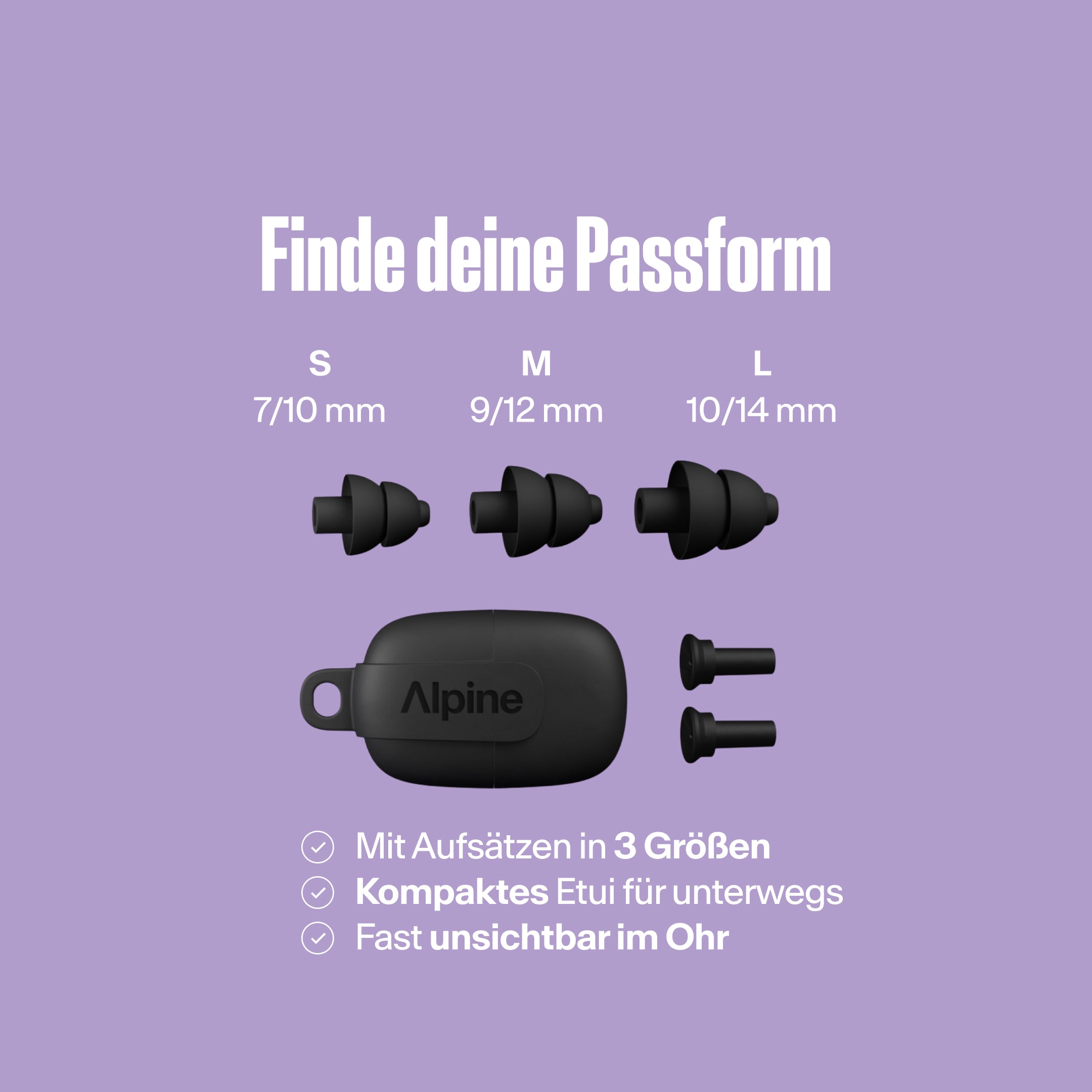 Alpine PartyPlug Festival-Ohrstöpsel schwarz #color_schwarz