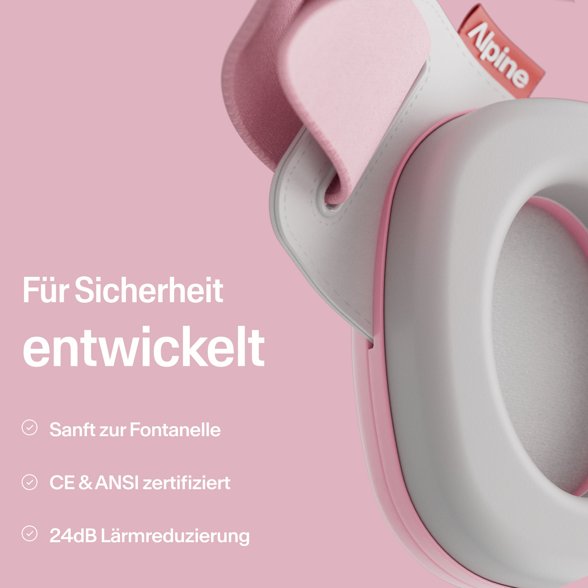 nahaufnahme alpine muffy baby in rose pink und erläuterung zur sicherheit des produktes #color_rose-pink  
