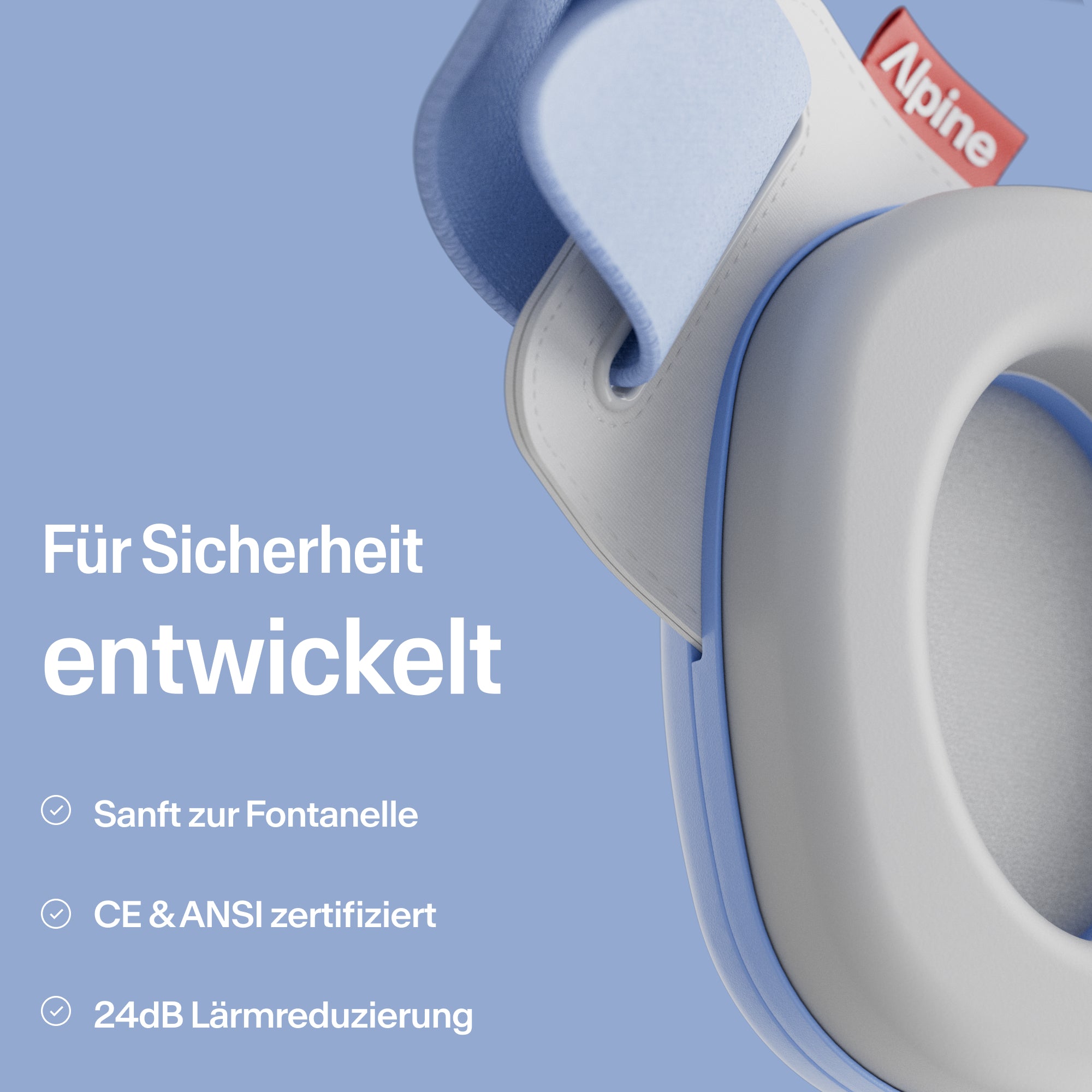 nahaufnahme alpine muffy baby in sky blue und erläuterung zur sicherheit des produktes #color_sky-blue  