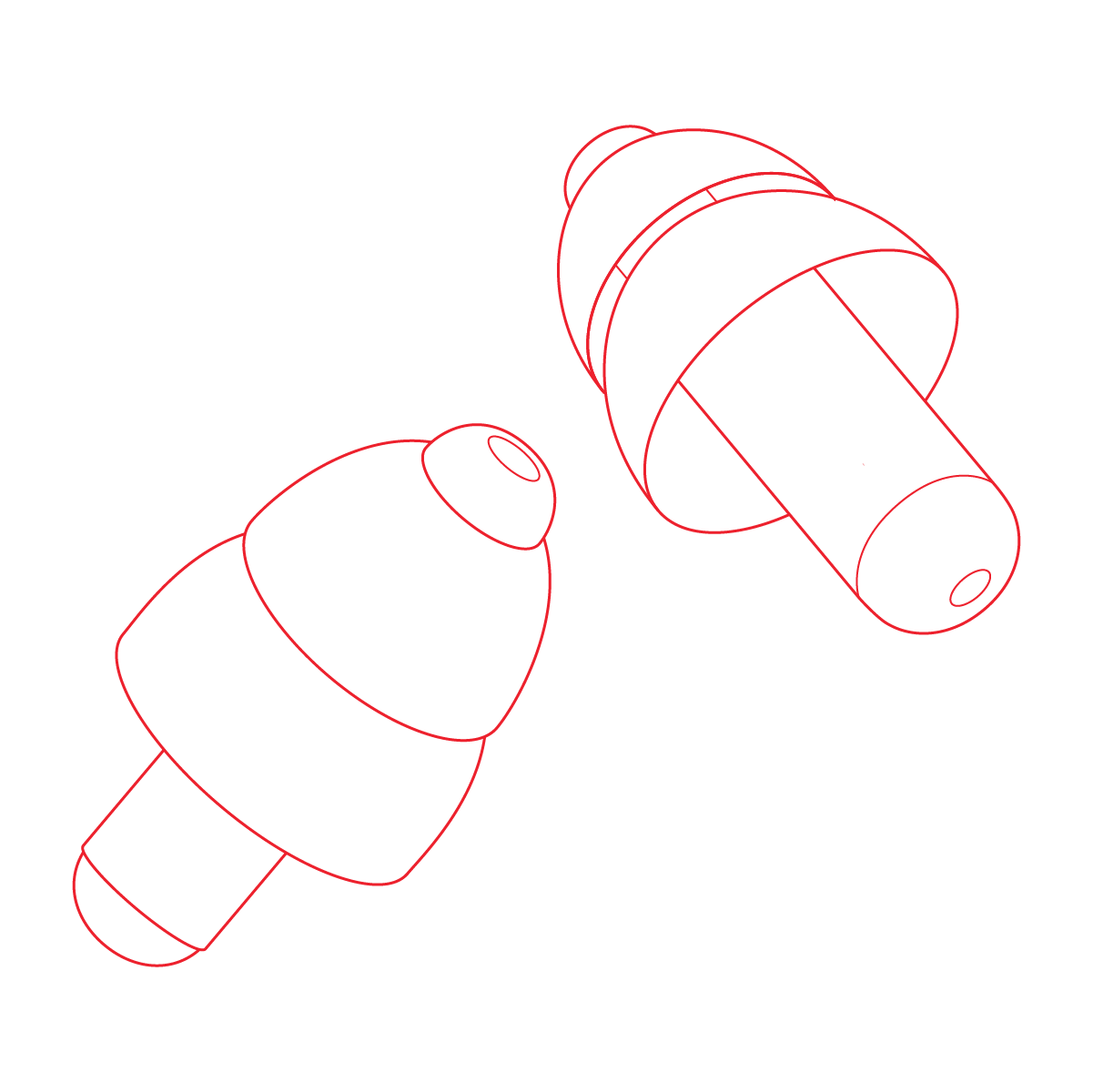 alpine pluggies kids oordoppen voor kinderen technische illustratie