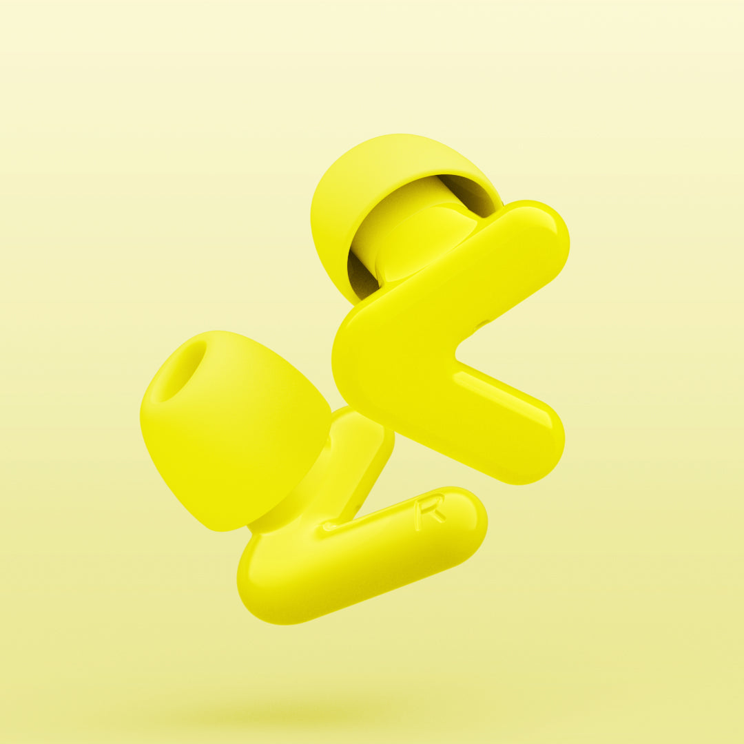 Rendering Alpine Tune Ohrstöpsel in neon yellow
