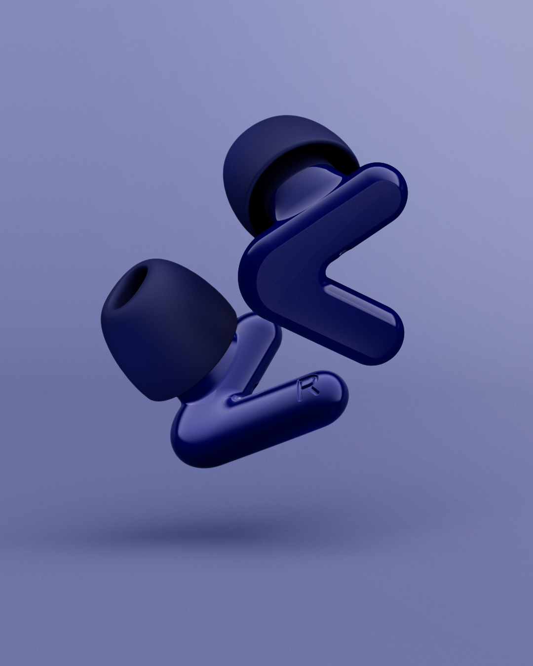 Rendering der Alpine Tune Ohrstöpsel in dark blue