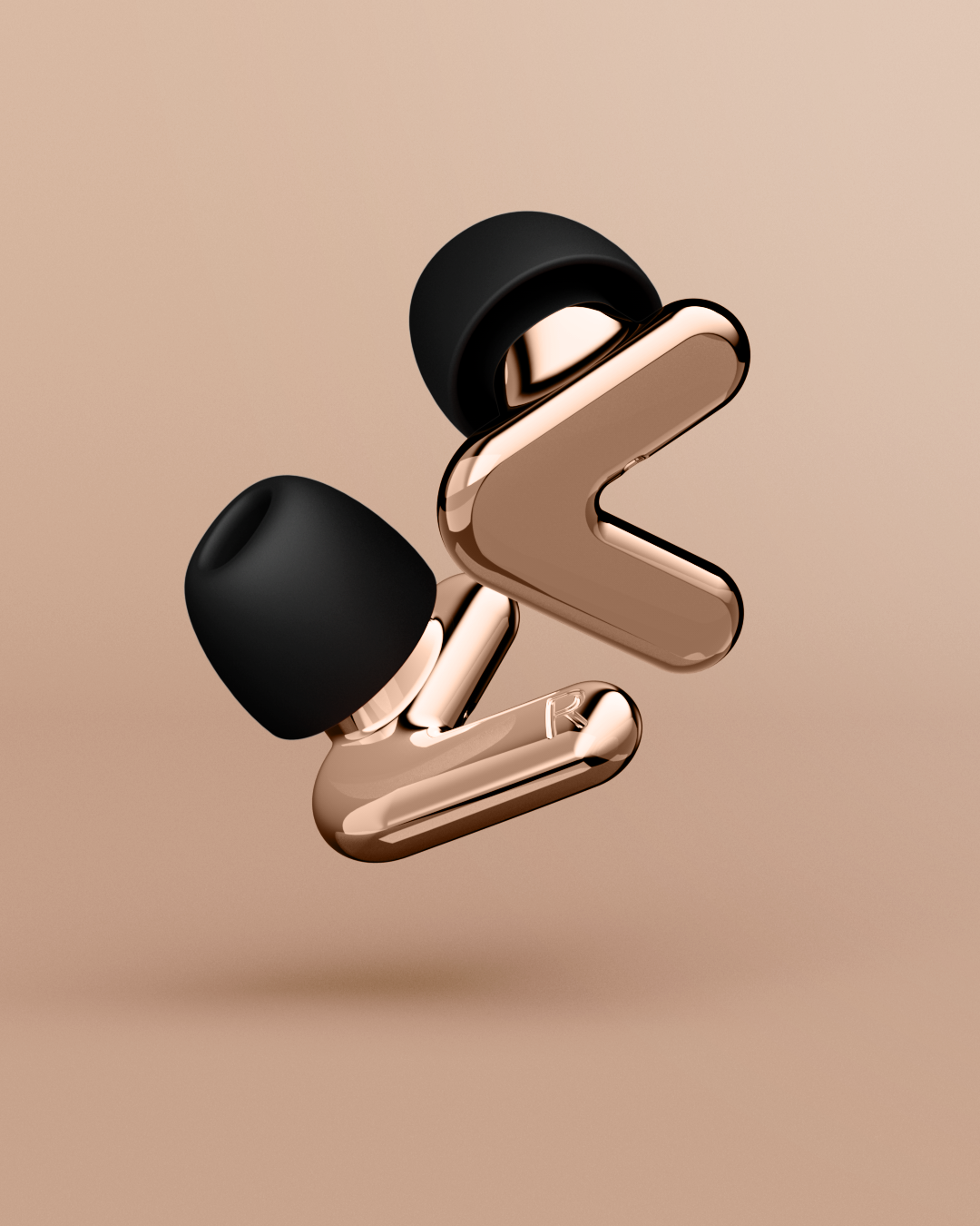 Rendering der Alpine Tune Ohrstöpsel in rose gold