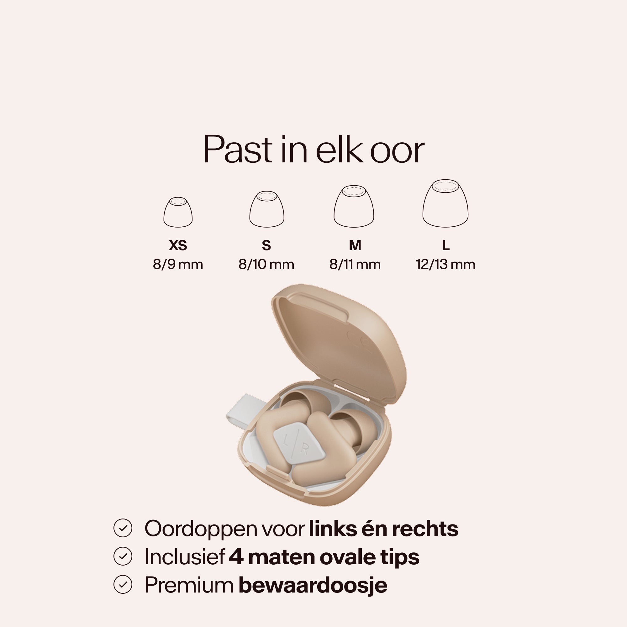 Alpine Silence in beige met maten tips en doosje 