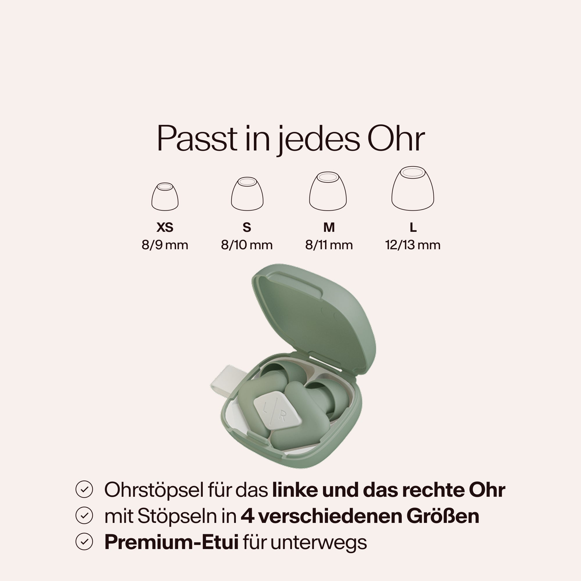 Alpine Silence in Grün mit Tip-Größen und Etui 