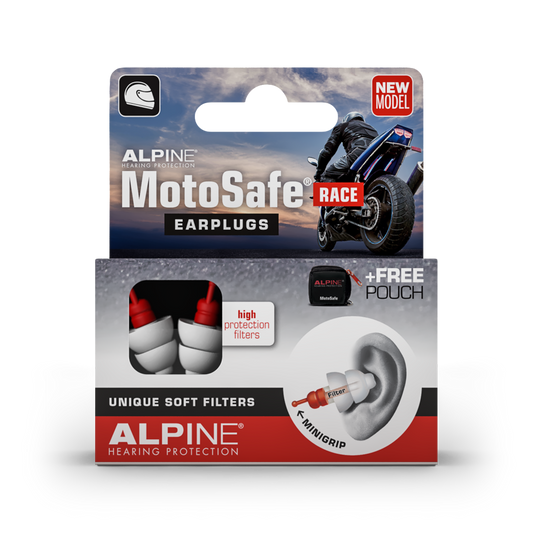 Alpine MotoSafe Race Gehoerschutz fuer Motorradfahrer